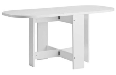 Hygena Gateleg Extendable Table - White Gloss